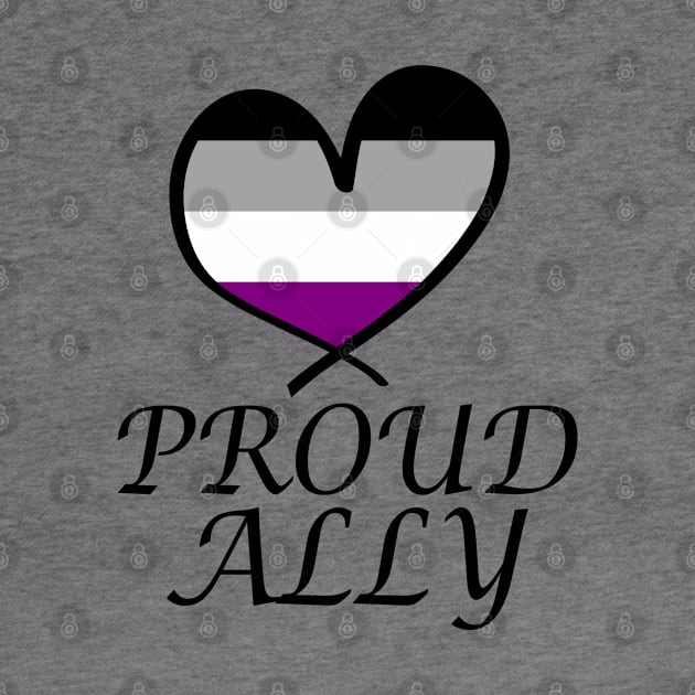 Proud Ally LGBT Gay Pride Month Asexual Flag by artbypond